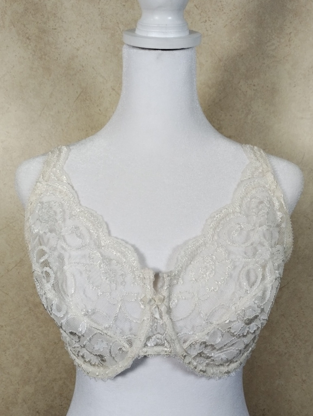 H169 Cabernet cream stretch lace underwire bra 36DD